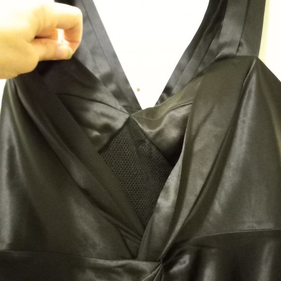 NWT Fleur Du Mal Silk Mesh Draped Dress Size 4 90s Femme Fatale Dark Princess - Picture 5 of 15